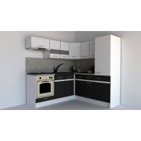 Bucatarie de Colt GENA NEW 9 DR. 190-200, Cu Corp de Cuptor, Alb / Gri